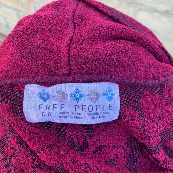 FREE PEOPLE Floral Cowl Neck Sweater dress/tunic - Picture 4 of 5